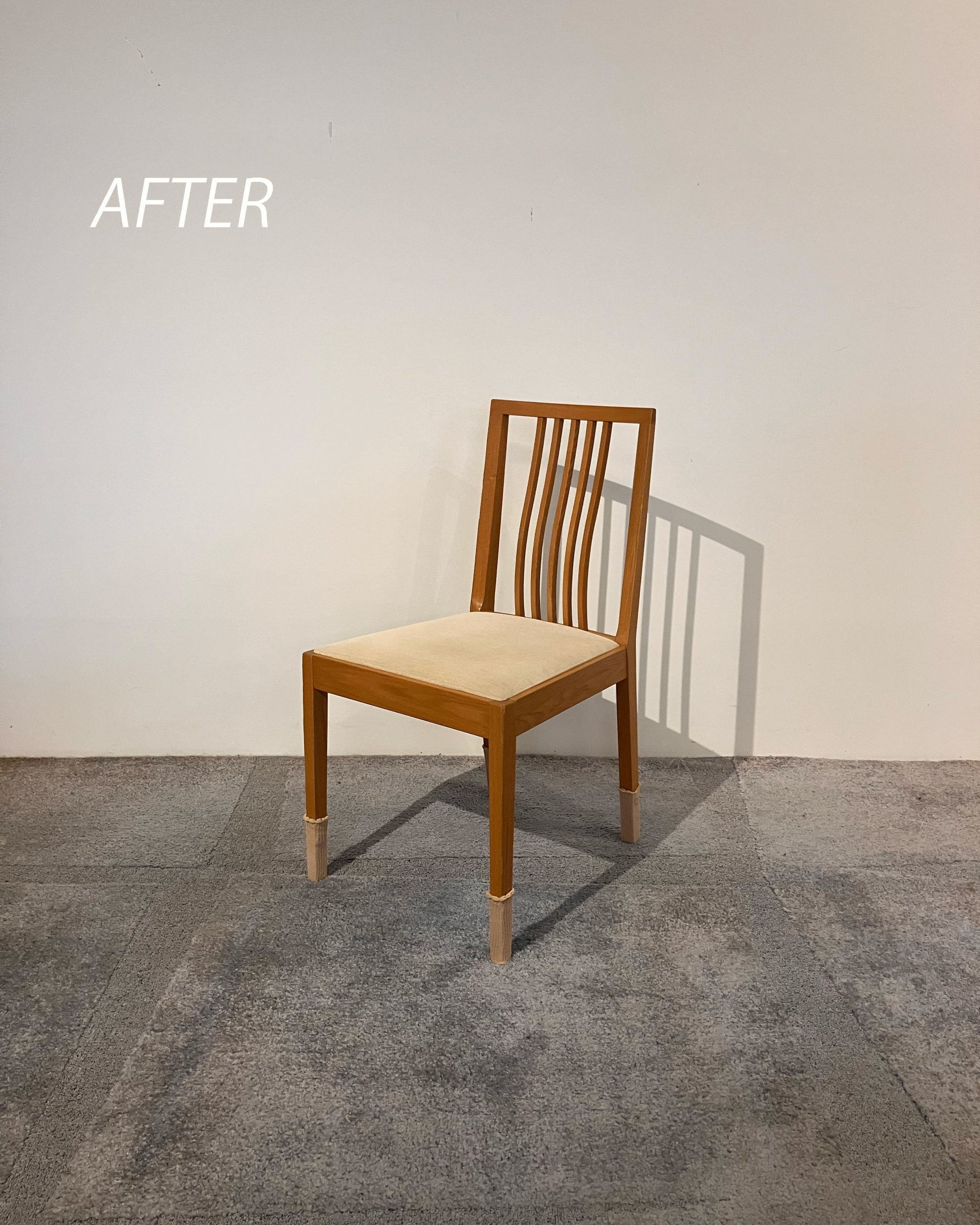 ダイニングチェア縦桟補修