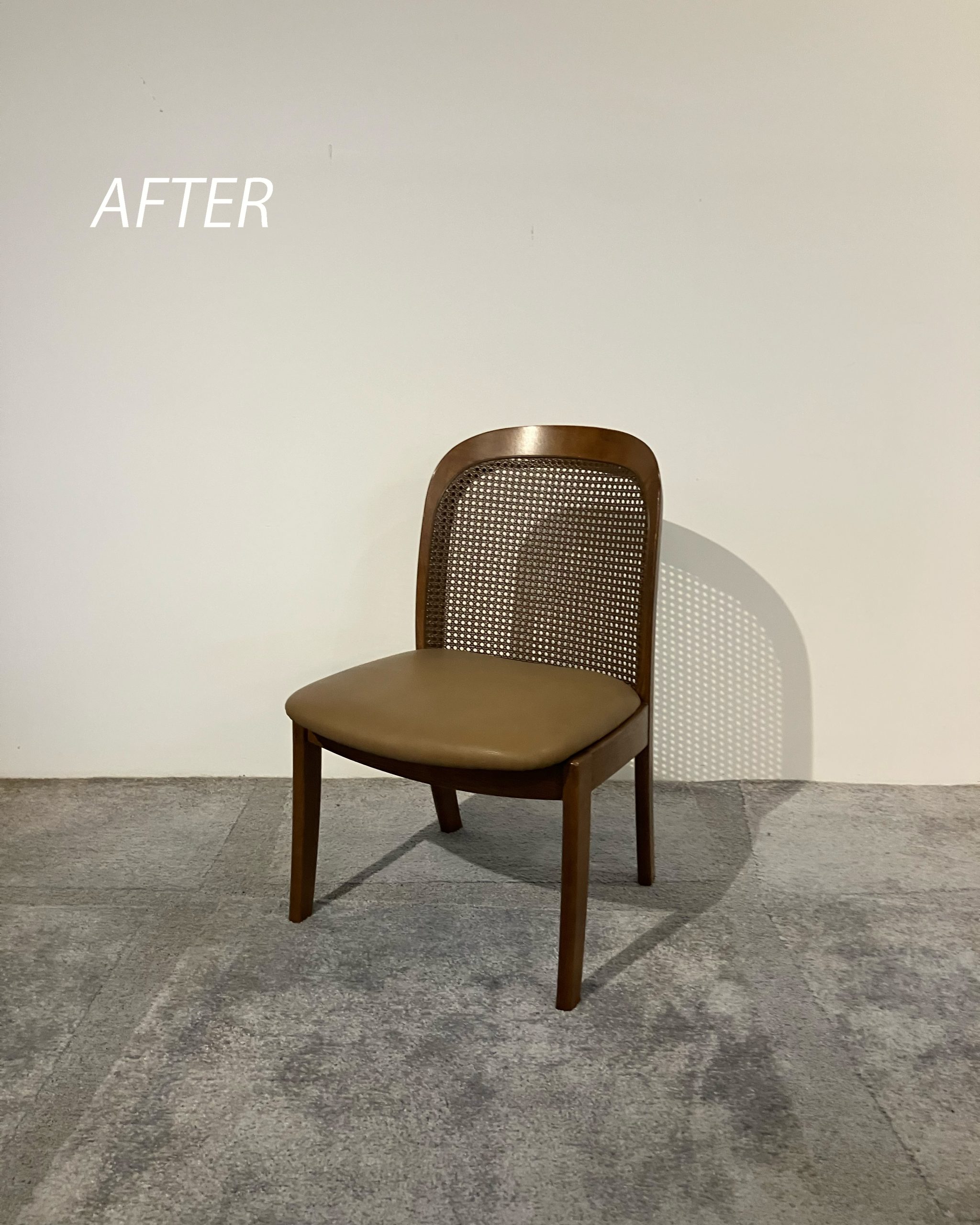 ダイニングチェア籐張替